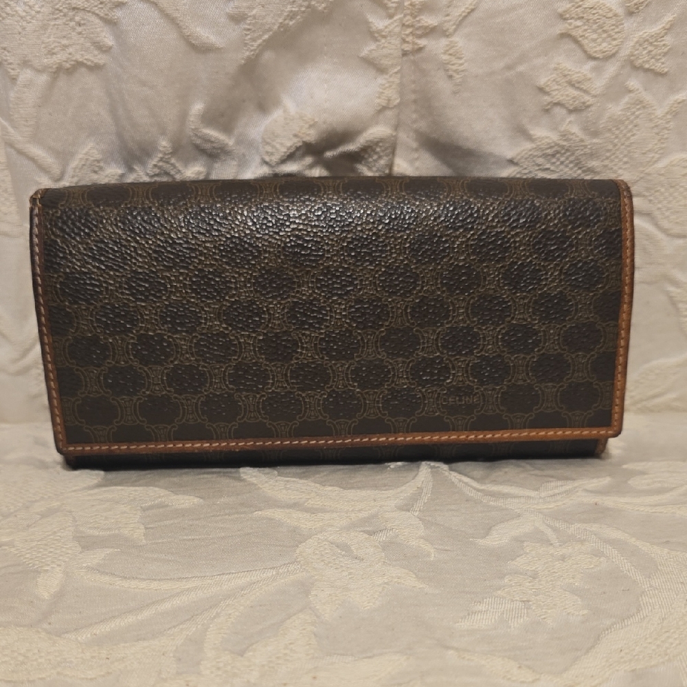 Celine Bi-Fold Long Macadam PVC Leather Wallet.